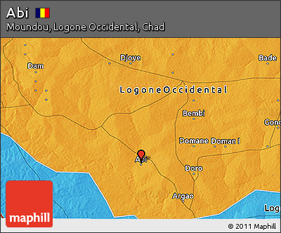 Political 3D Map of Abi
