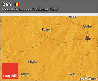 Political 3D Map of Bani