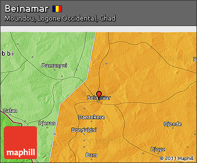Political 3D Map of Beinamar