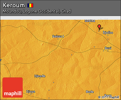 Political 3D Map of Keroum
