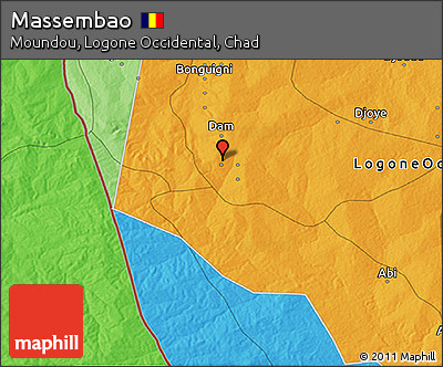 Political 3D Map of Massembao