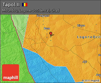 Political 3D Map of Tapol II