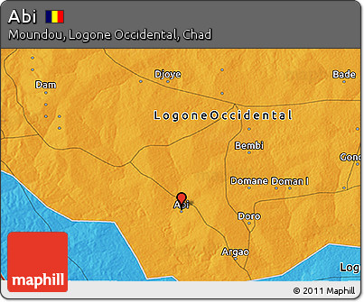 Political 3D Map of Abi