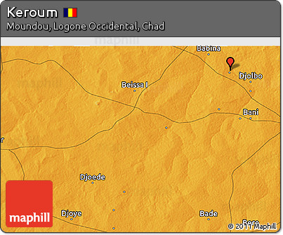 Political 3D Map of Keroum