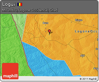 Political 3D Map of Logui