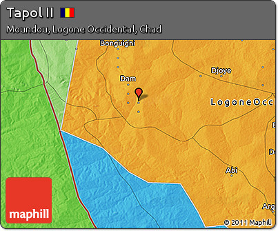 Political 3D Map of Tapol II