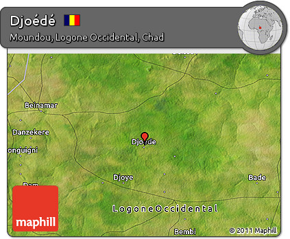 Satellite 3D Map of Djoédé