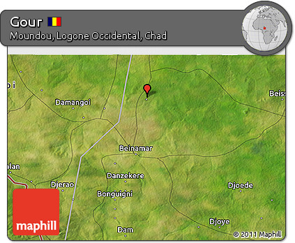 Satellite 3D Map of Gour