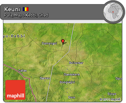 Satellite 3D Map of Keuni