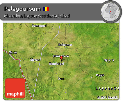 Satellite 3D Map of Palagouroum