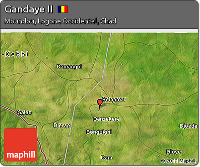 Satellite 3D Map of Gandaye II