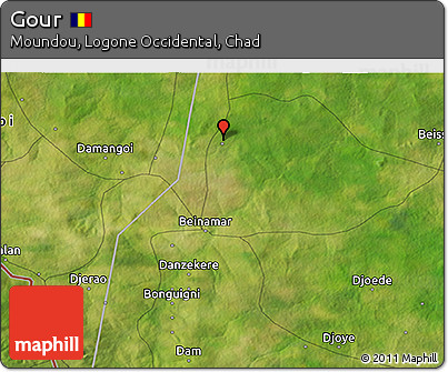 Satellite 3D Map of Gour