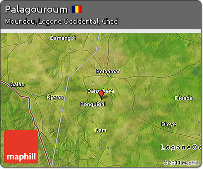 Satellite 3D Map of Palagouroum