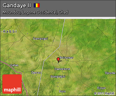 Satellite 3D Map of Gandaye II
