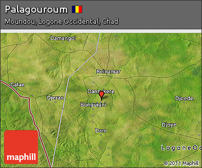 Satellite 3D Map of Palagouroum