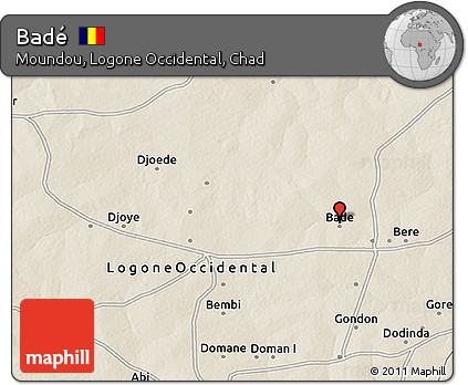 Shaded Relief 3D Map of Badé