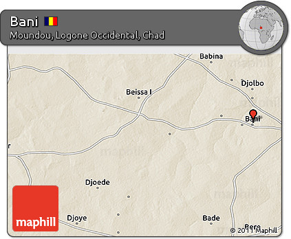 Shaded Relief 3D Map of Bani