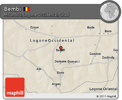 Shaded Relief 3D Map of Bembi