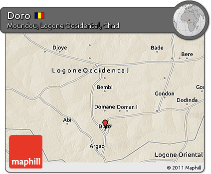 Shaded Relief 3D Map of Doro