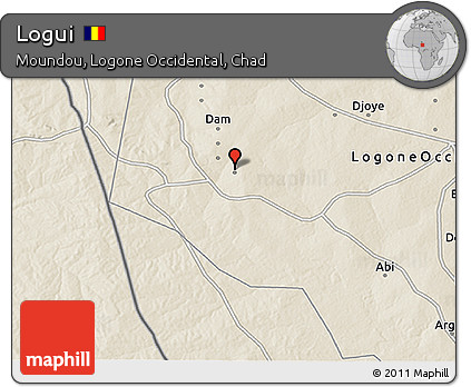 Shaded Relief 3D Map of Logui