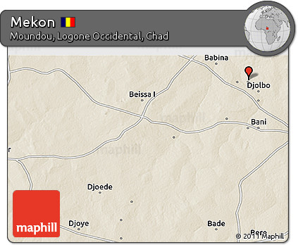 Shaded Relief 3D Map of Mekon