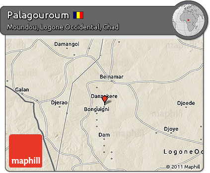 Shaded Relief 3D Map of Palagouroum