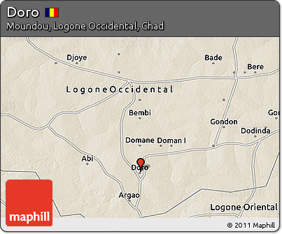 Shaded Relief 3D Map of Doro