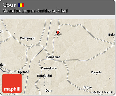 Shaded Relief 3D Map of Gour
