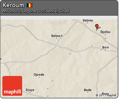 Shaded Relief 3D Map of Keroum