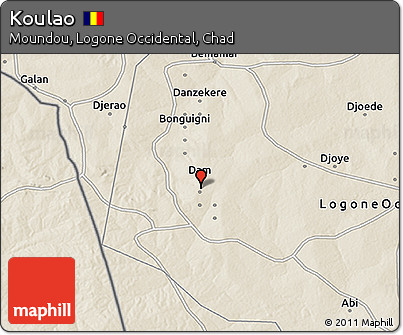 Shaded Relief 3D Map of Koulao