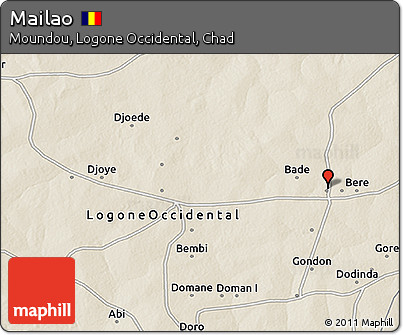 Shaded Relief 3D Map of Mailao