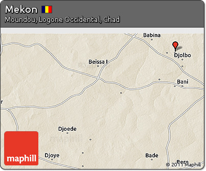 Shaded Relief 3D Map of Mekon