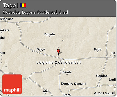 Shaded Relief 3D Map of Tapol