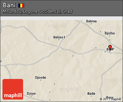 Shaded Relief 3D Map of Bani