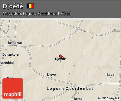 Shaded Relief 3D Map of Djoédé