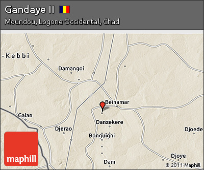 Shaded Relief 3D Map of Gandaye II