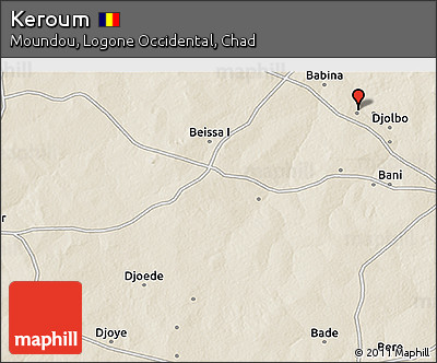 Shaded Relief 3D Map of Keroum