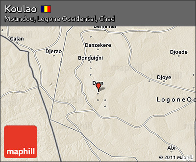 Shaded Relief 3D Map of Koulao