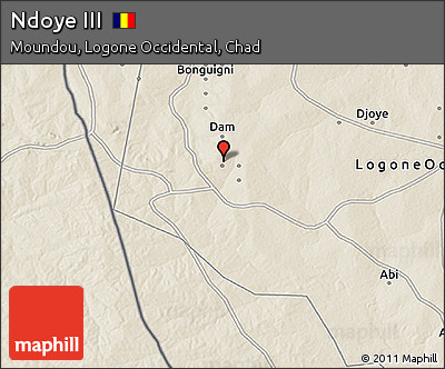 Shaded Relief 3D Map of Ndoye III