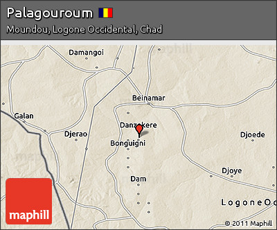 Shaded Relief 3D Map of Palagouroum