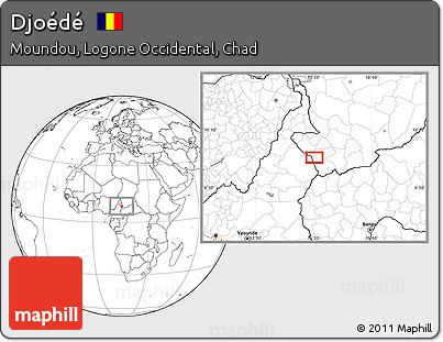 Blank Location Map of Djoédé