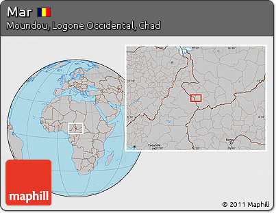 Gray Location Map of Mar