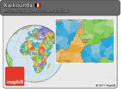Political Location Map of Kaikounda