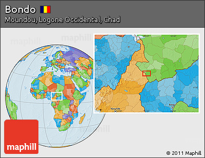 Political Location Map of Bondo