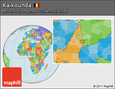 Political Location Map of Kaikounda