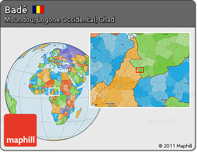 Political Location Map of Badé
