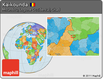 Political Location Map of Kaikounda