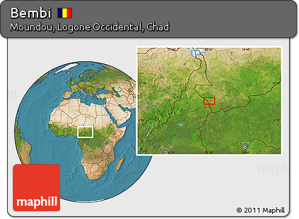 Satellite Location Map of Bembi