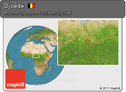 Satellite Location Map of Djoédé