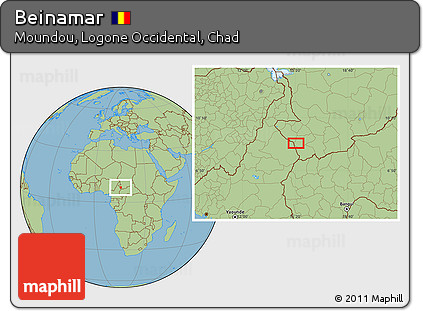 Savanna Style Location Map of Beinamar
